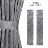 Leaves Room Darkening Washable Blackout Curtain Panels, Set of 2