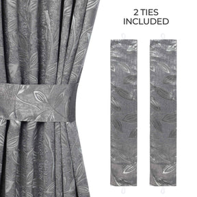 Leaves Room Darkening Washable Blackout Curtain Panels, Set of 2