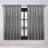 Leaves Room Darkening Back Tabs Blackout Curtain Panels, Set of 2