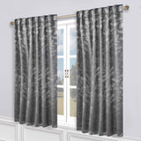 Leaves Room Darkening Back Tabs Blackout Curtain Panels, Set of 2