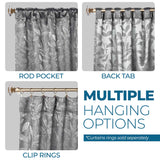 Leaves Room Darkening Back Tabs Blackout Curtain Panels, Set of 2