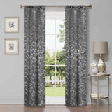 Leaves Room Darkening Washable Blackout Curtain Panels, Set of 2