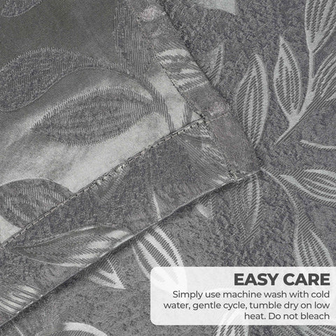 Leaves Room Darkening Washable Blackout Curtain Panels, Set of 2