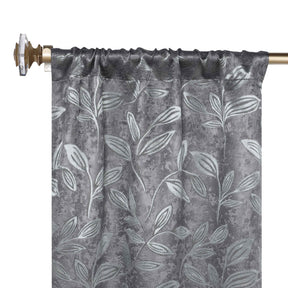 Leaves Room Darkening Washable Blackout Curtain Panels, Set of 2