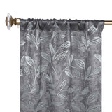 Leaves Room Darkening Washable Blackout Curtain Panels, Set of 2
