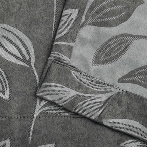 Leaves Machine Washable Room Darkening Blackout Curtains 4 Pieces