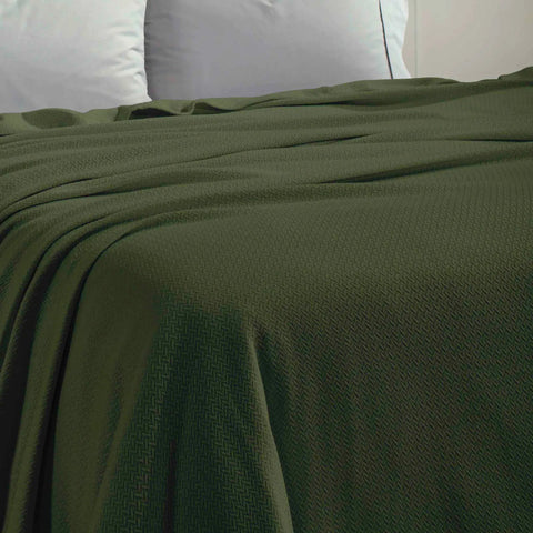 Nobel Cotton Textured Jacquard Chevron Lightweight Woven Blanket
