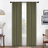 Solid Room Darkening Blackout Curtain Panels, Back Tabs, Set of 2