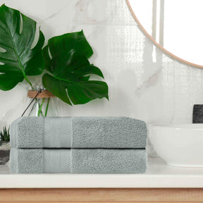 Aria Turkish Cotton Heavyweight Solid Absorbent 2-Piece Bath Towel Set