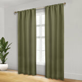 Solid Room Darkening Rod Pocket Blackout Curtain Panels, Set of 2