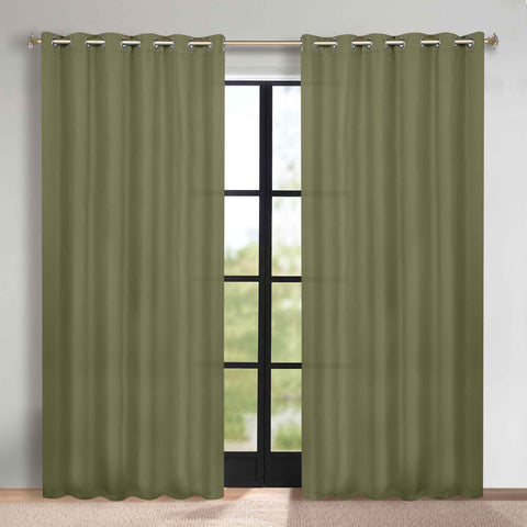 Blackout Window Curtains Classic Modern Room Darkening Set of 2