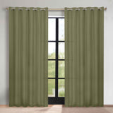Classic Modern Solid Room Darkening Blackout Curtain Panels, Set of 2