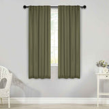 Solid Room Darkening Blackout Curtain Panels, Back Tabs, Set of 2