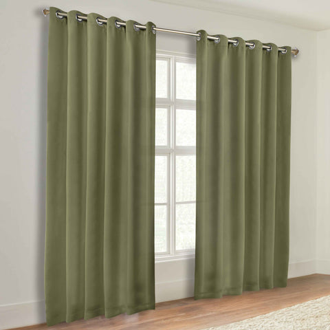 Blackout Window Curtains Classic Modern Room Darkening Set of 2
