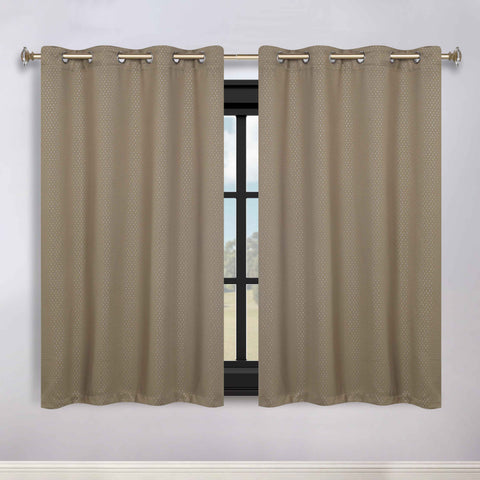 Modern Shimmer Washable Room Darkening Blackout Curtains, Set of 2