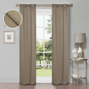 Modern Shimmer Washable Room Darkening Blackout Curtains, Set of 2