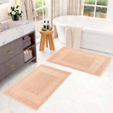 Egyptian Cotton Bath Mat Set of 2 Greek Key Infinity Border