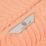 Chevron Zero Twist Solid and Jacquard Soft Cotton Bath Sheet Set of 2