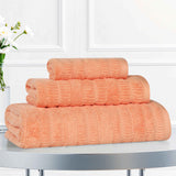 Mika Smart Twist Viscose Cotton Blend Textured Ribbed 3 Piece Set