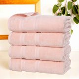 Zero Twist Cotton Medium Weight Bath Towel Set of 4