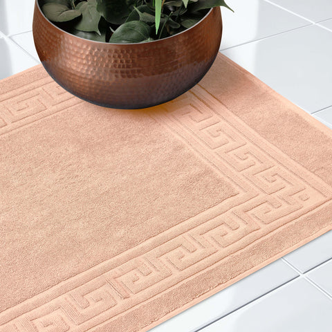 Egyptian Cotton Bath Mat Set of 2 Greek Key Infinity Border