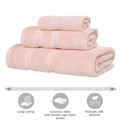 Zero Twist Cotton Medium Weight Bath Towel Set of 4