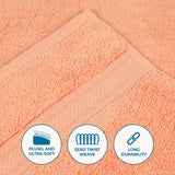 Chevron Zero Twist Solid Soft Absorbent Cotton 3 Piece Towel Set