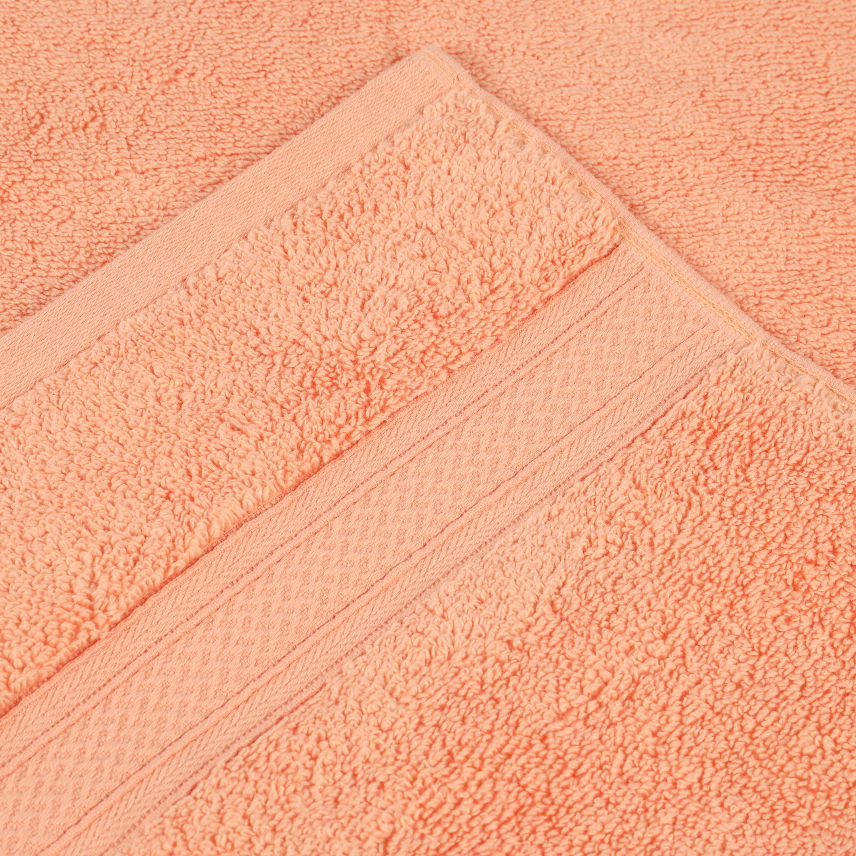 Chevron Zero Twist Solid Soft Absorbent Cotton 3 Piece Towel Set