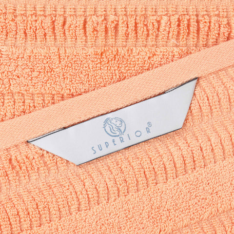 Mika Smart Twist Viscose Cotton Blend Solid Ribbed 8 Piece Towel Set