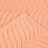 Chevron Zero Twist Solid and Jacquard Soft Cotton Bath Sheet Set of 2