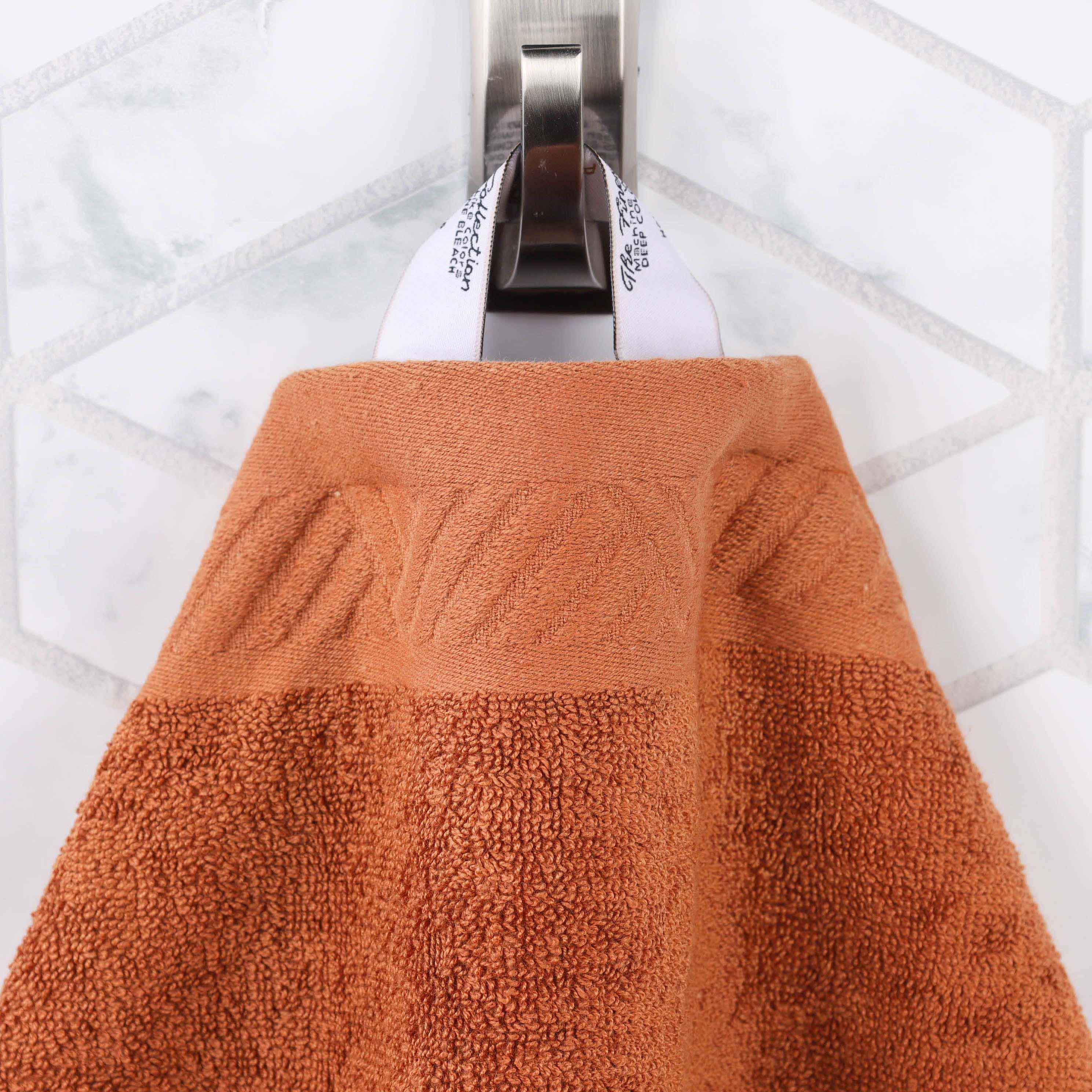 Basketweave Jacquard and Solid 6 Piece Egyptian Cotton Towel Set