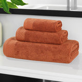 Egyptian Cotton Basketweave Solid Towel Set 3 Piece