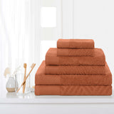 Egyptian Cotton Basketweave Towel Set 6 Piece