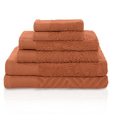 Egyptian Cotton Basketweave Towel Set 6 Piece