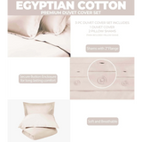 400 Thread Count Egyptian Cotton Solid Duvet Cover