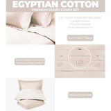 400 Thread Count Egyptian Cotton Solid Duvet Cover