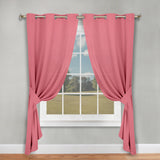 Classic Modern Solid Room Darkening Blackout Curtain Panels, Set of 2
