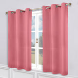 Classic Modern Solid Room Darkening Blackout Curtain Panels, Set of 2