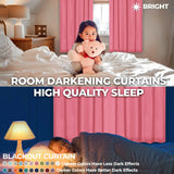 Solid Room Darkening Rod Pocket Blackout Curtain Panels, Set of 2