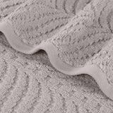 Chevron Zero Twist Solid and Jacquard Soft Cotton Bath Sheet Set of 2