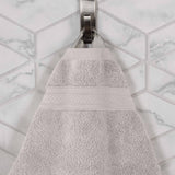 Chevron Zero Twist Solid and Jacquard Soft Cotton 12 Piece Towel Set