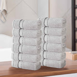 Niles Egyptian Giza Cotton Plush Absorbent Face Towel Washcloth Set of 12