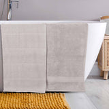 Chevron Zero Twist Solid and Jacquard Soft Cotton Bath Sheet Set of 2