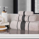 Sadie Zero Twist Cotton Solid Absorbent 3 Piece Towel Set