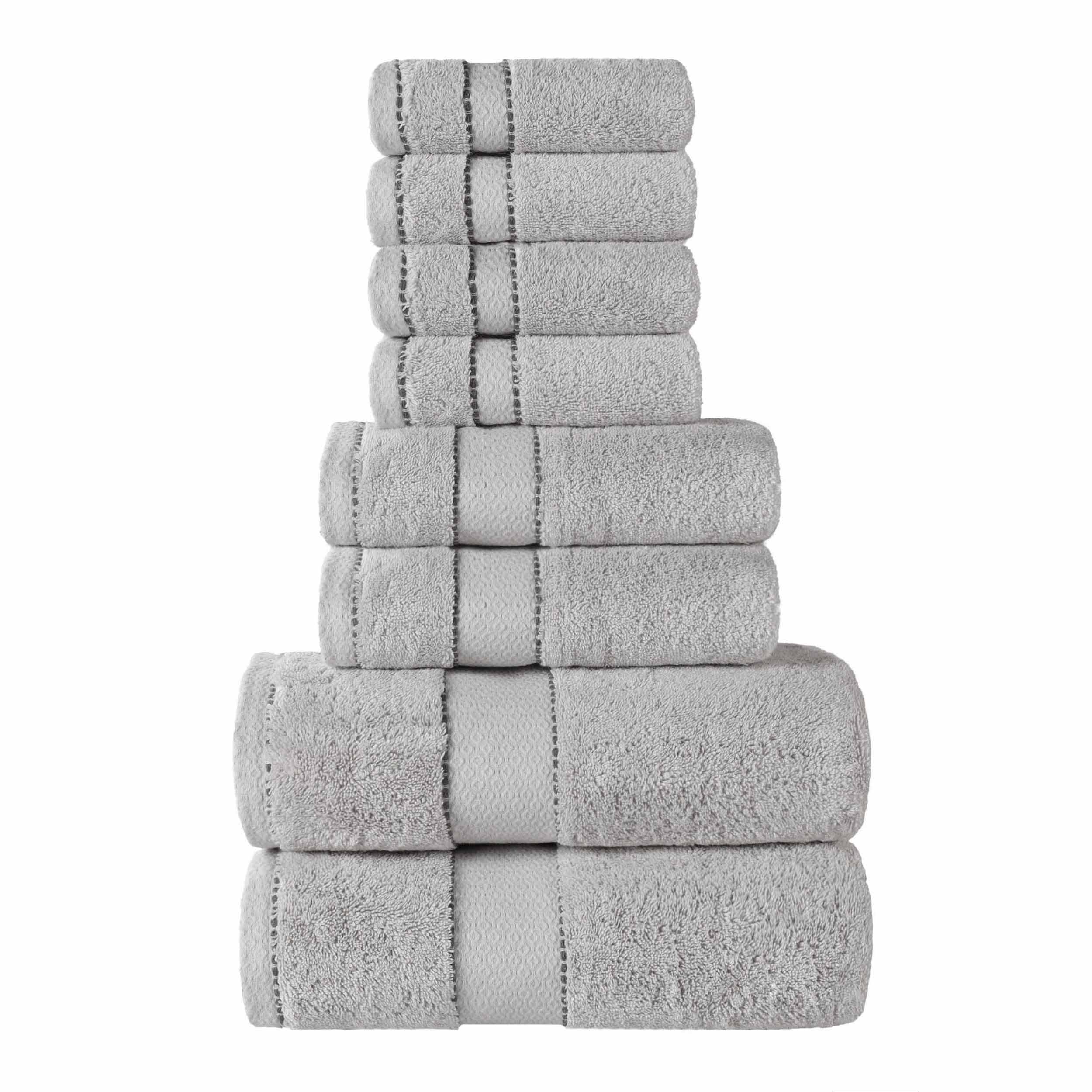 Niles Egyptian Giza Cotton Plush Heavyweight Soft 8 Piece Towel Set