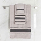 Sadie Zero Twist Cotton Solid Absorbent 3 Piece Towel Set