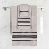 Sadie Zero Twist Cotton Solid Absorbent 3 Piece Towel Set