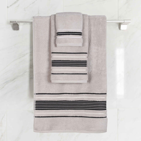 Sadie Zero Twist Cotton Solid Absorbent 3 Piece Towel Set