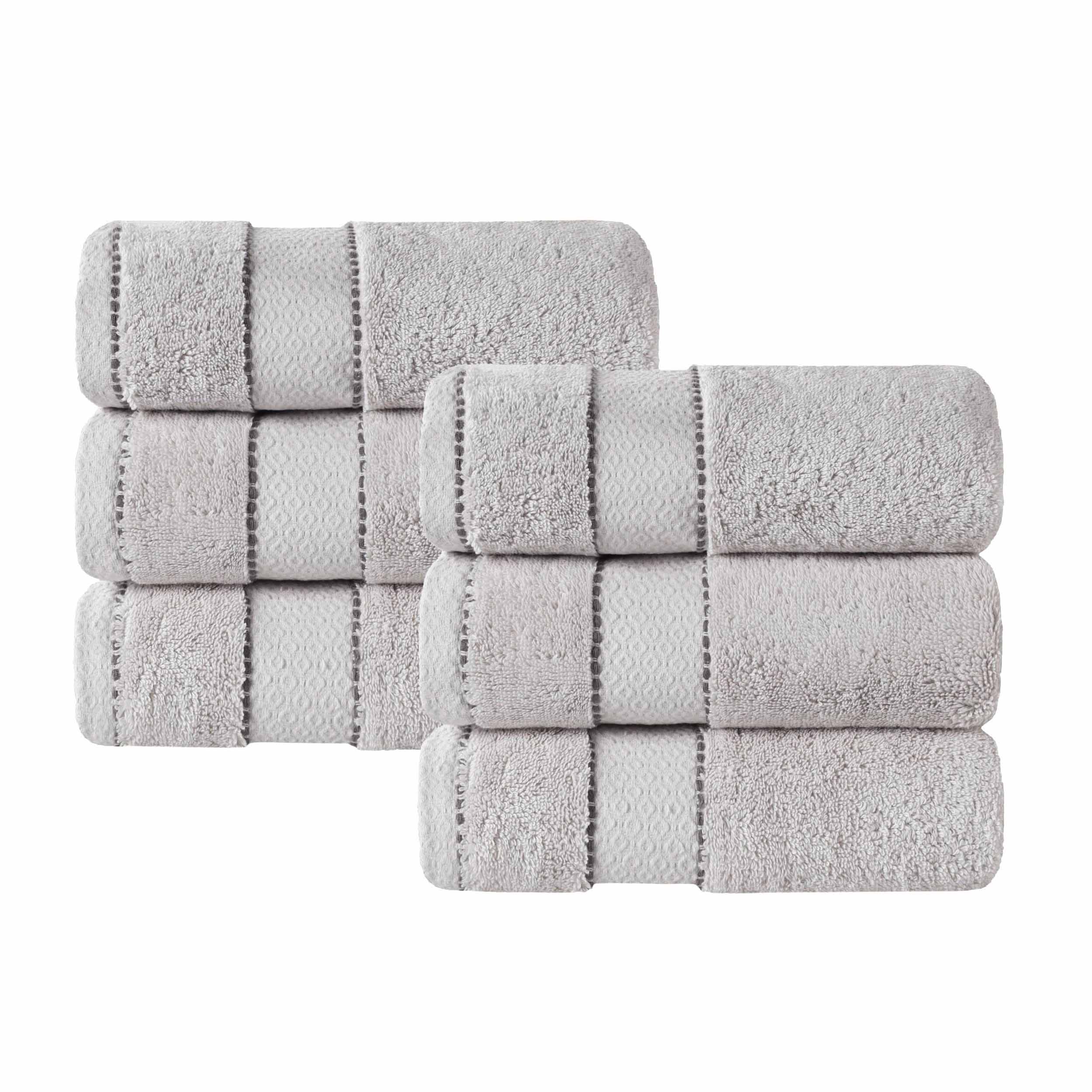 Niles Egyptian Giza Cotton Plush Thick Absorbent Hand Towel Set of 6