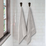 Chevron Zero Twist Solid and Jacquard Soft Cotton Bath Sheet Set of 2